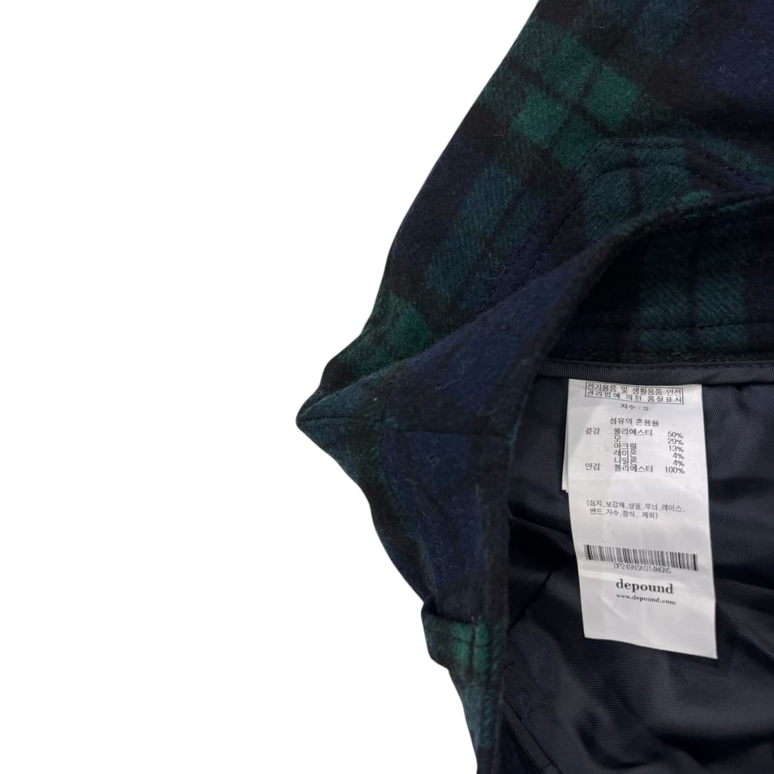 드파운드 24fw 타탄체크 울 스커트 상품이미지4