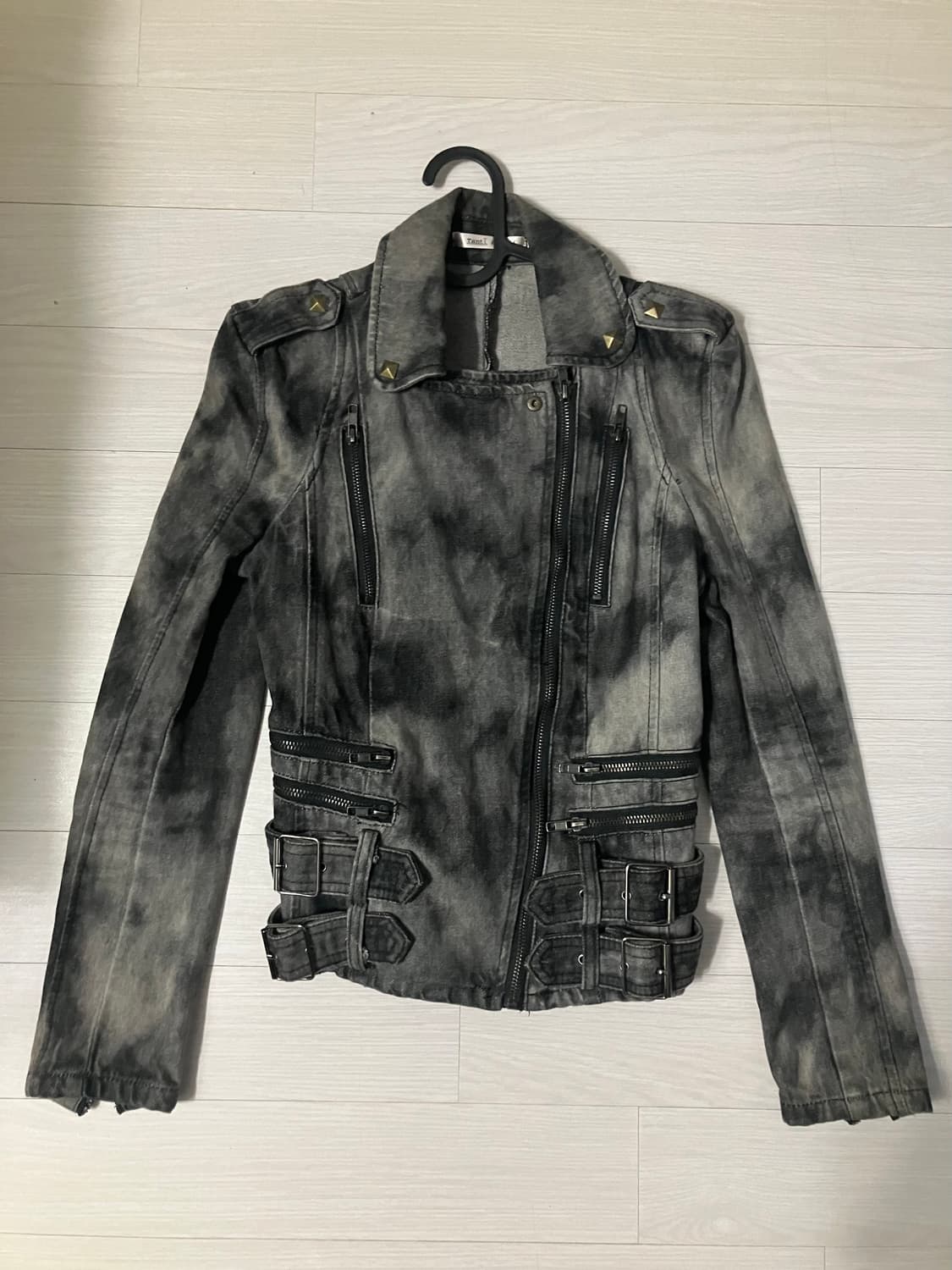 vtg tie-dye denim rider jacket 상품이미지1
