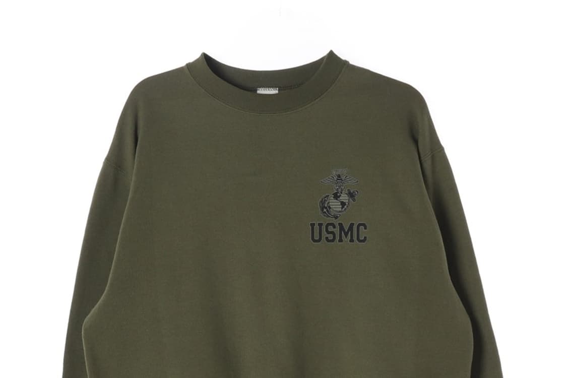 빈티지 USMC 미해병대 로고 스웻셔츠 L 상품이미지3