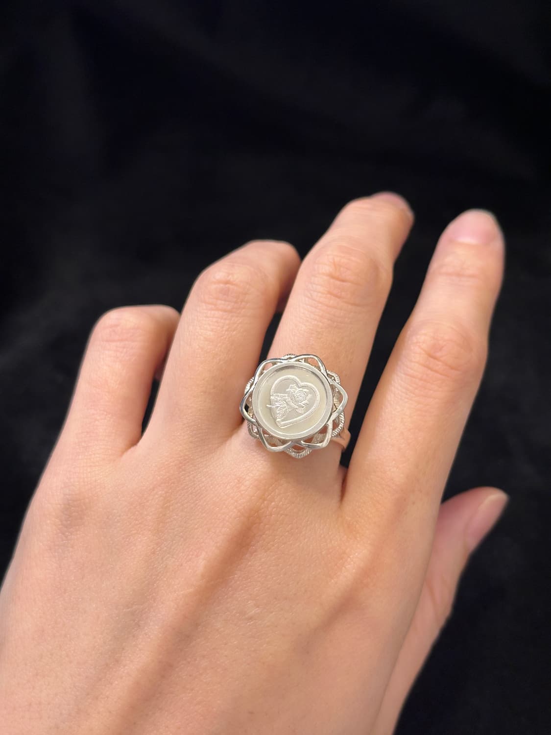 Vintage Sterling Silver Etched Rose Of T 상품이미지3