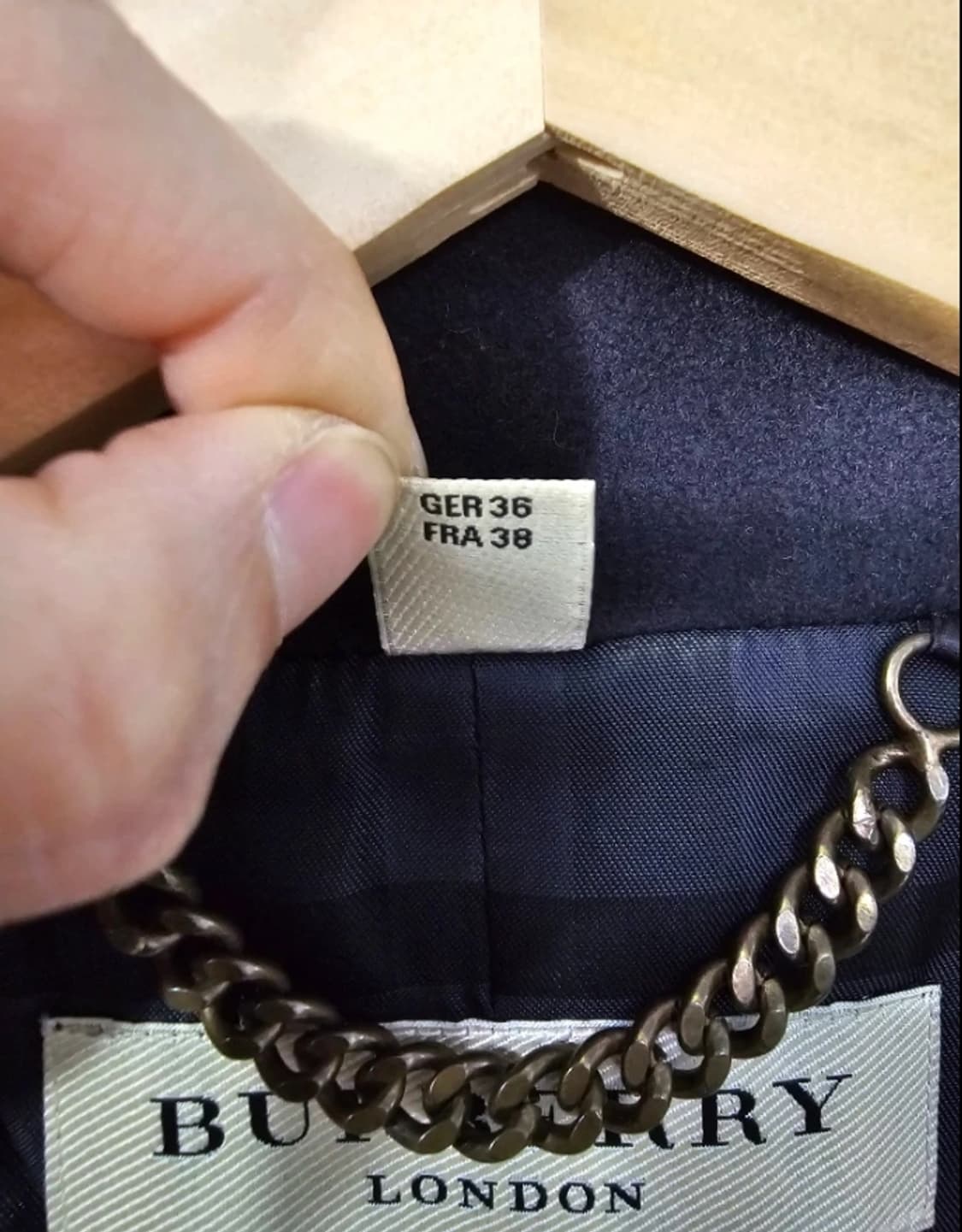 버버리 런던 블랙 더블 코트 UK6 상품이미지7