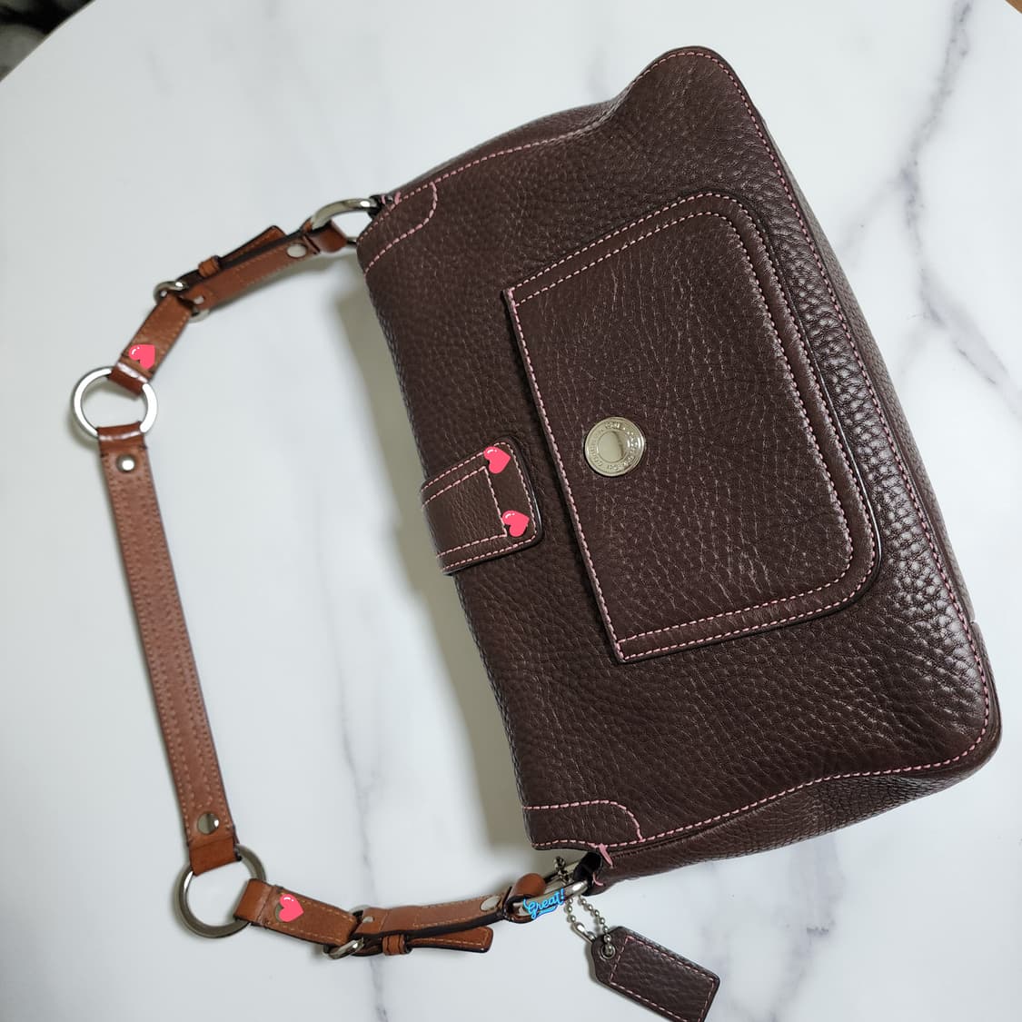 ##희귀템) 코치 레더 숄더백 상품이미지5