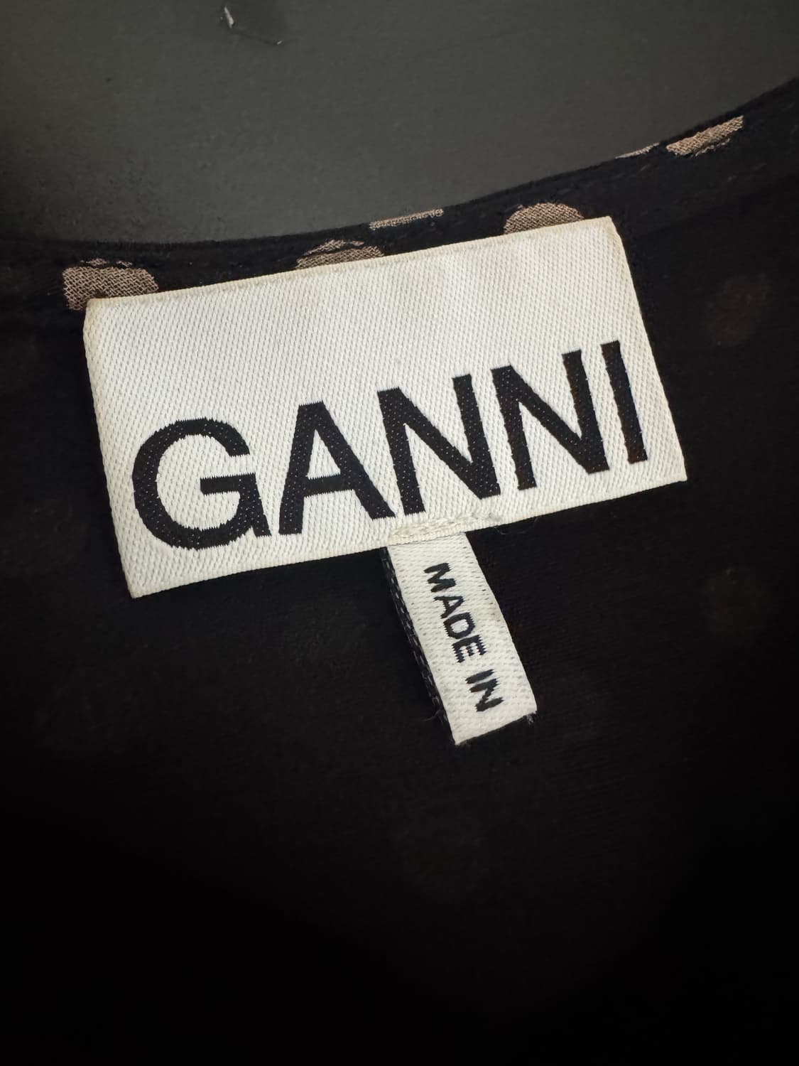 정품!! 여성 가니 GANNI 비스코스 도트 벨티드 원피스 F 땡땡이 상품이미지3