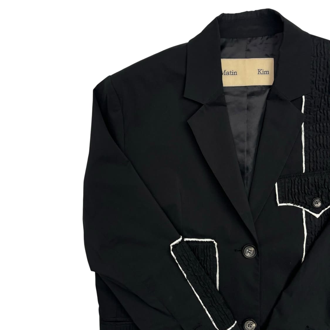 마뗑킴 링클 포인트 블랙 자켓 OS 상품이미지2