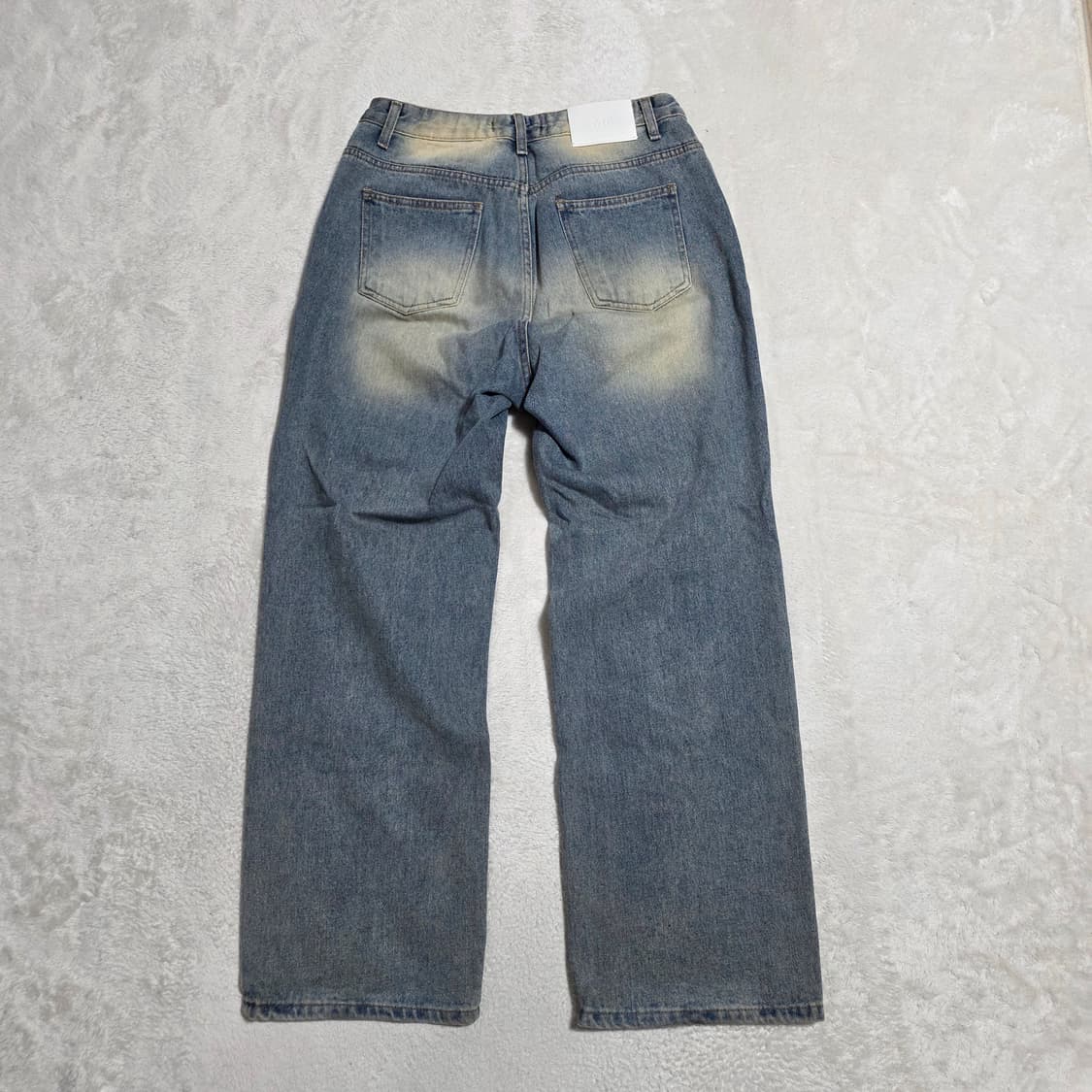(L)공용 밀리언코르 빈티지 워싱 와이드 데님 팬츠 상품이미지3