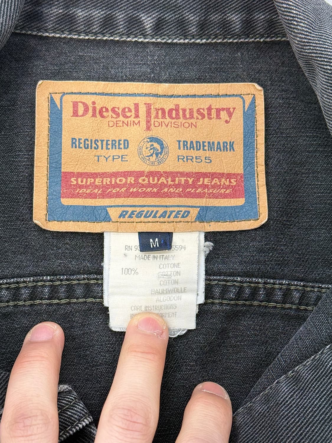 디젤 인더스트리 에지 워시드 데님 베스트 상품이미지6