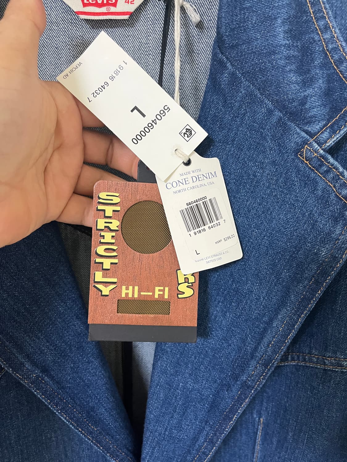 리바이스빈티지클로딩 LVC 2018 오렌지탭 콘밀 데님자켓 L 42 상품이미지5