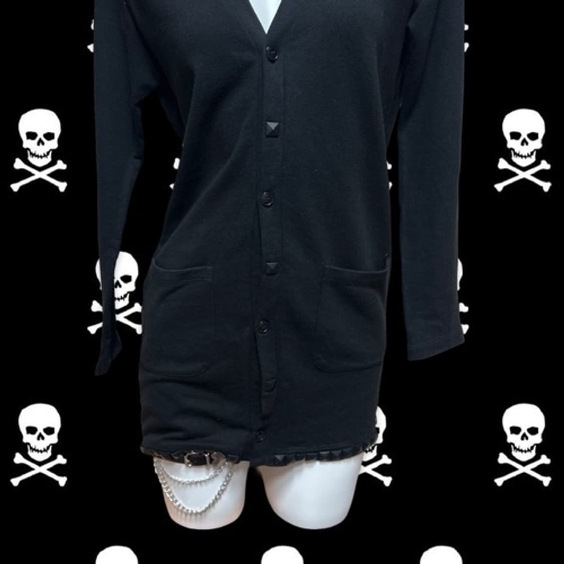 PPFM stud cardigan punk zipper skull 상품이미지7
