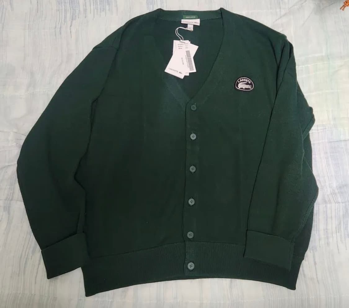 라코스테 링스링스 가디건 5사이즈 다크그린 상품이미지1