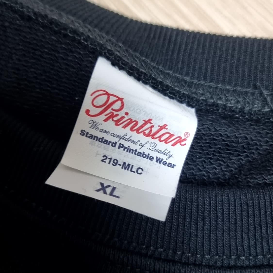 빈티지 프린트스타 검정색 맨투맨티(XL) 상품이미지3