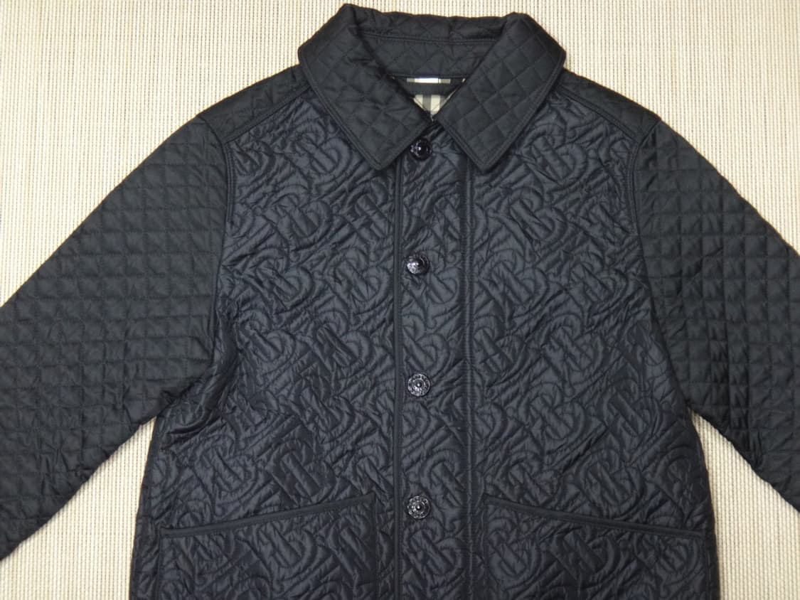 (12Y) 버버리 키즈 모노그램 퀼팅 패널 자켓 블랙 상품이미지3
