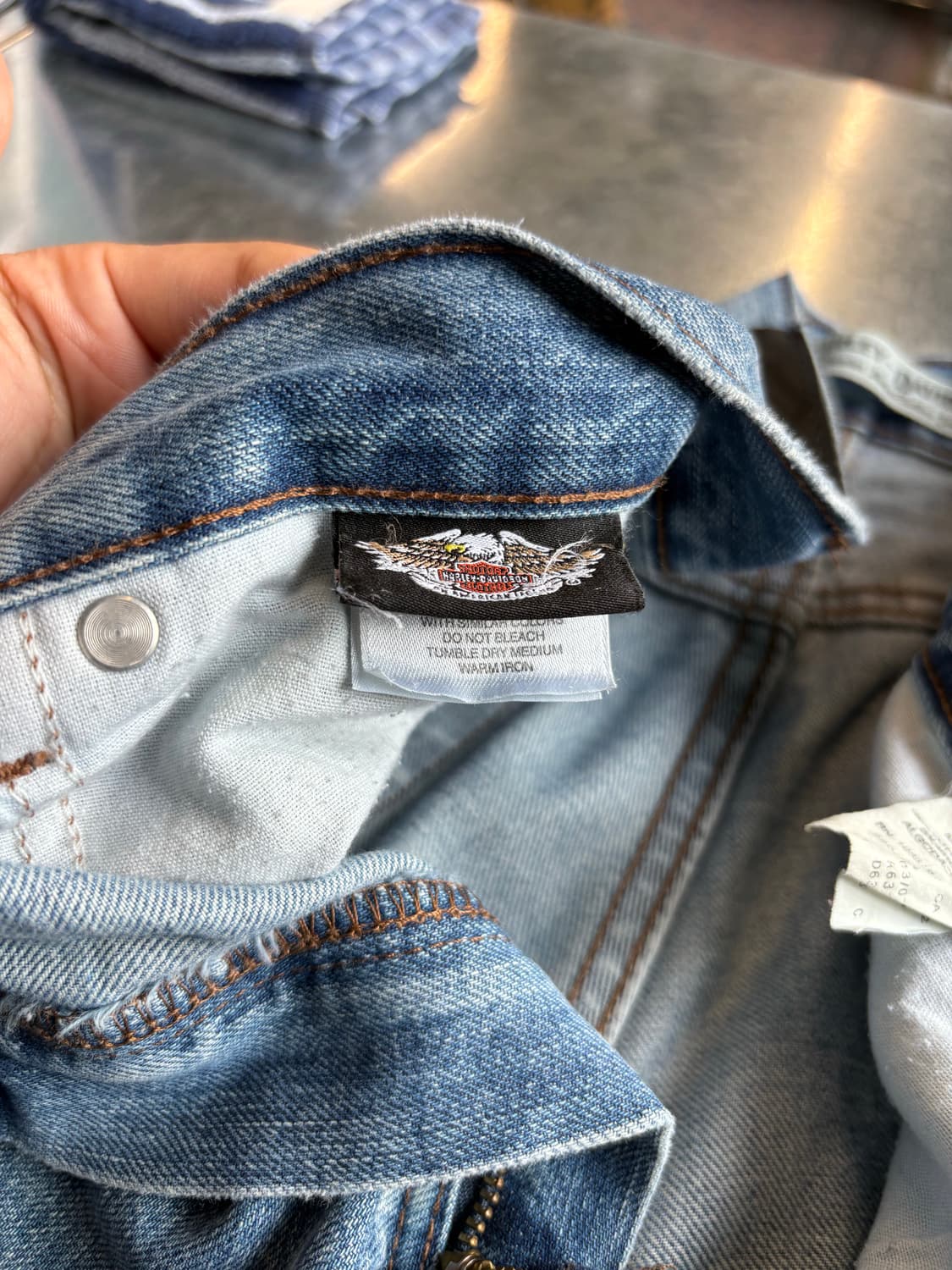 00s 할리 데이비슨 빈티지 데님 팬츠 상품이미지6