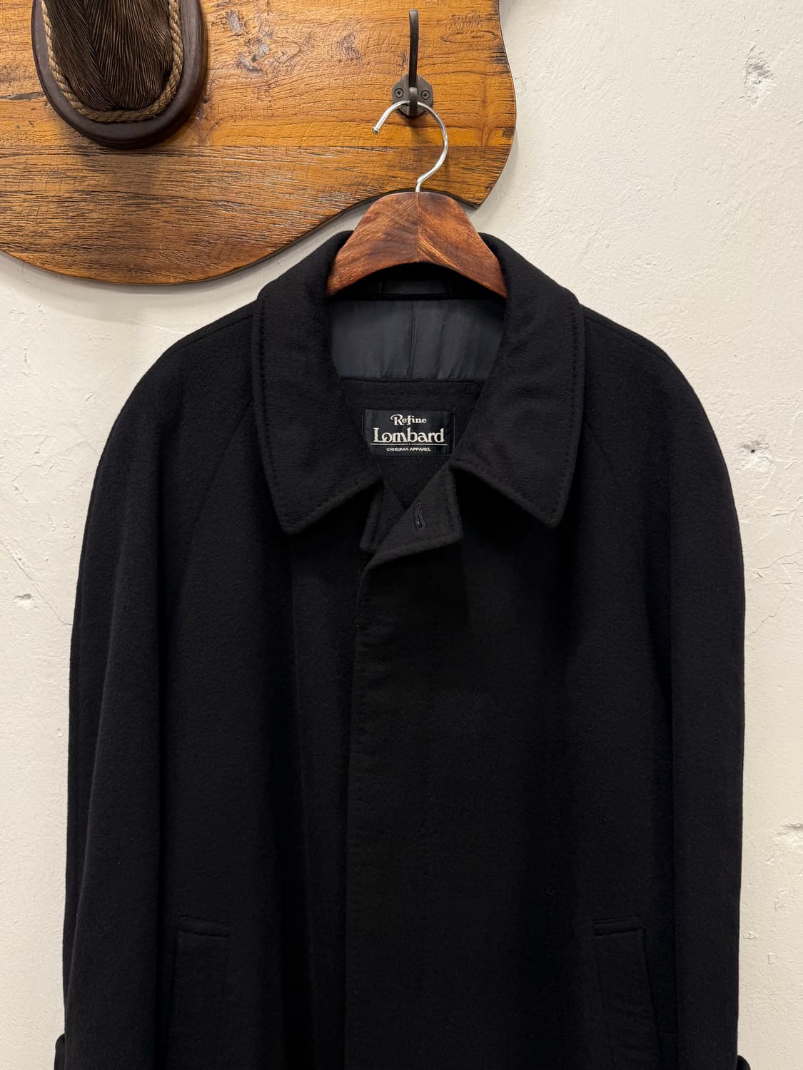 L) Cashmere Raglan Balmacaan Coat Black 상품이미지1