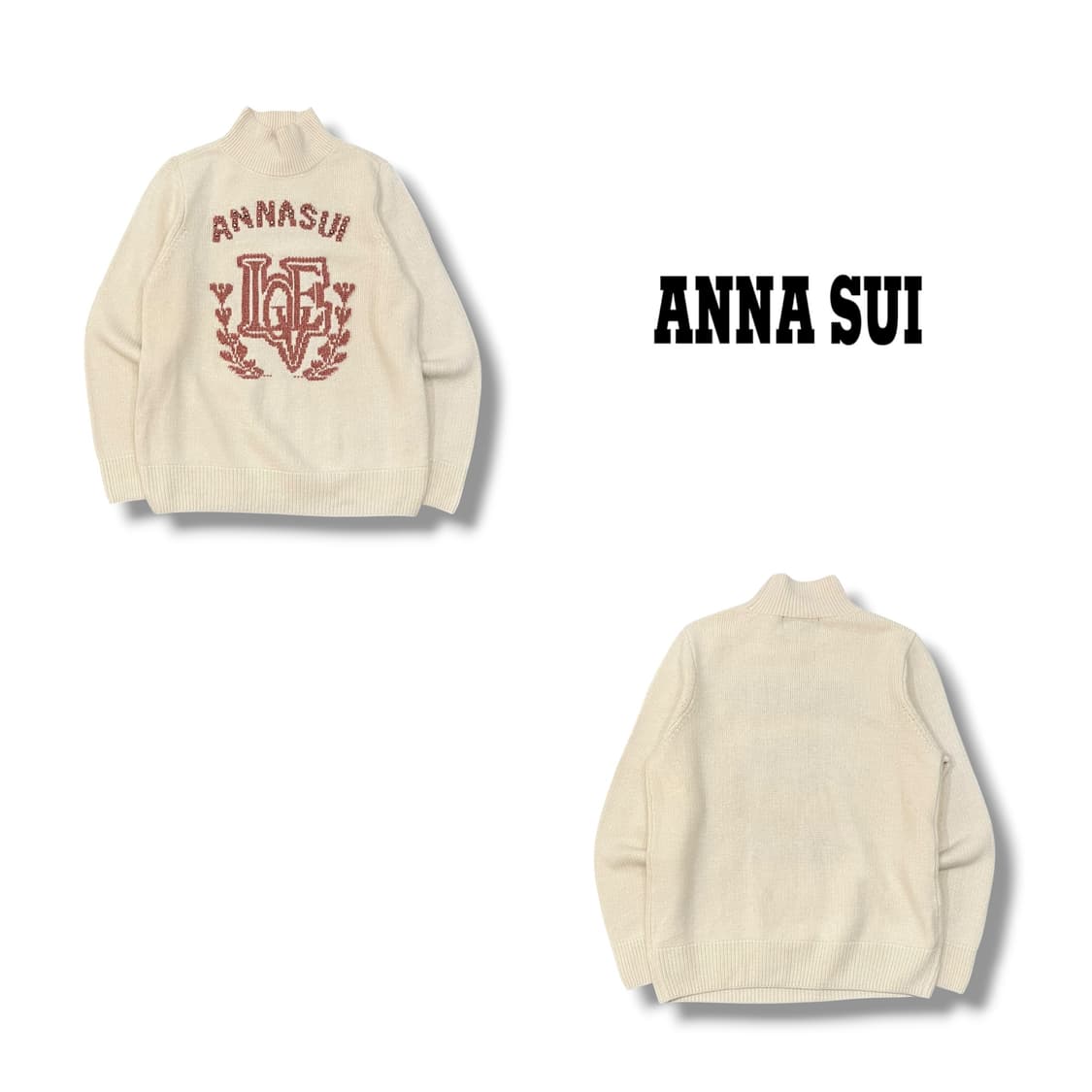  안나수이 큐빅로고 터틀넥 니트 y14120 상품이미지1