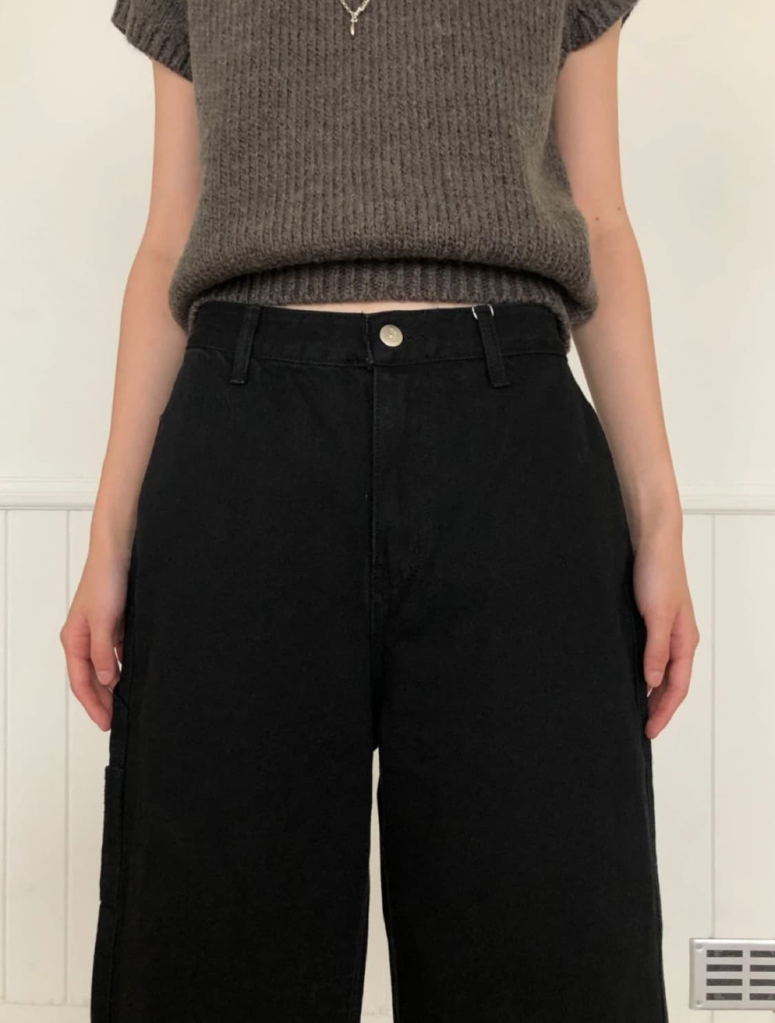 미닝아웃 클락 버뮤다 팬츠 블랙 상품이미지5