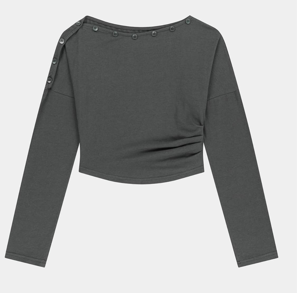 에트오소메 숄더라인 롱슬리브 차콜 Free 상품이미지3