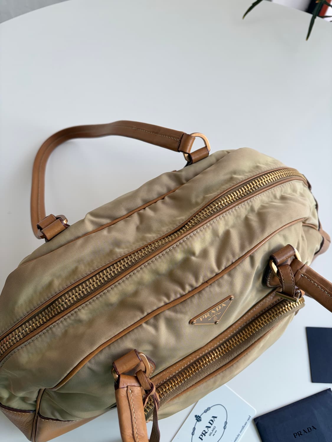 프라다 나일론 레더 숄더백 상품이미지4