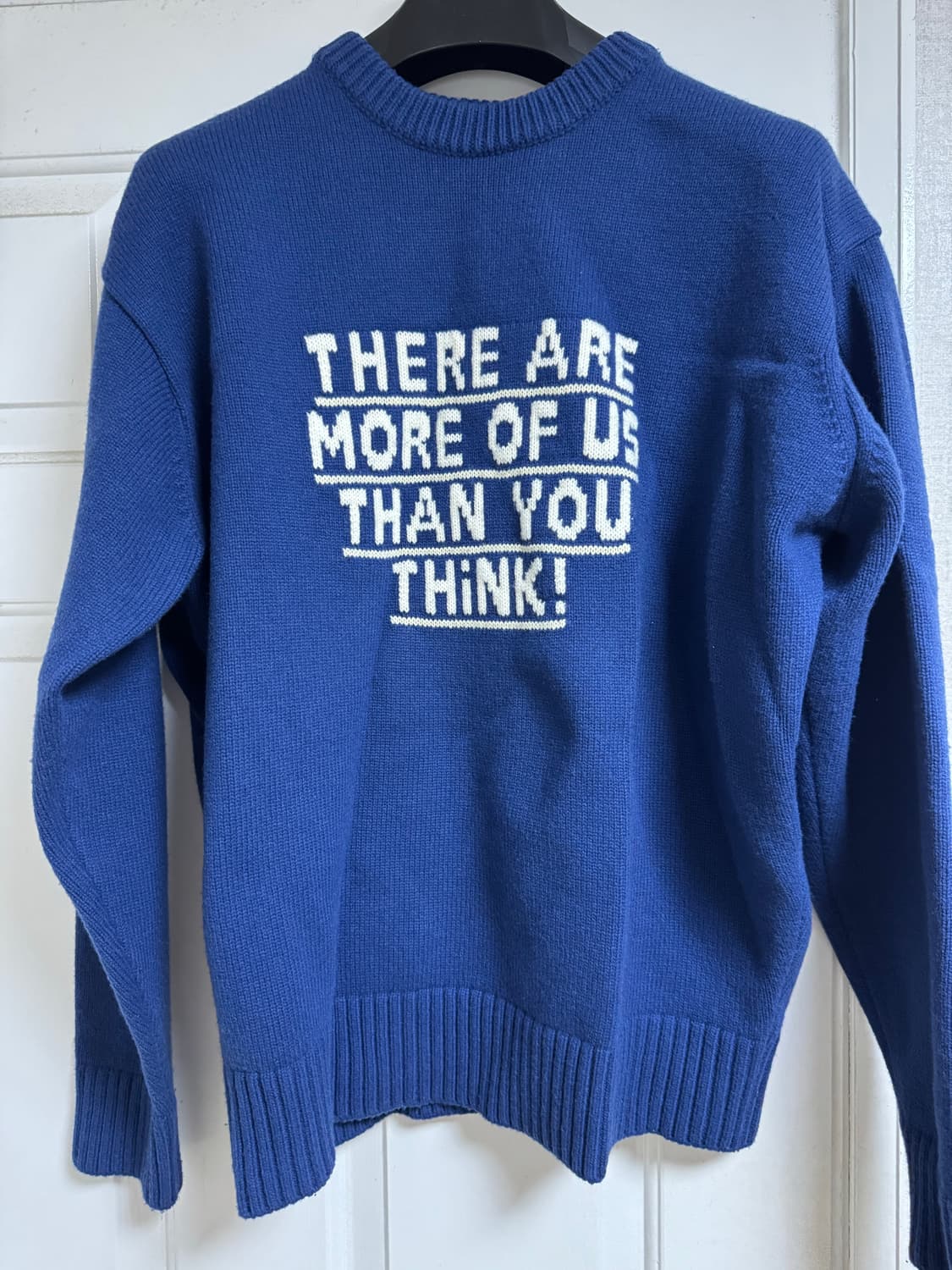 [L] STU 레터링 블루 니트 상품이미지1