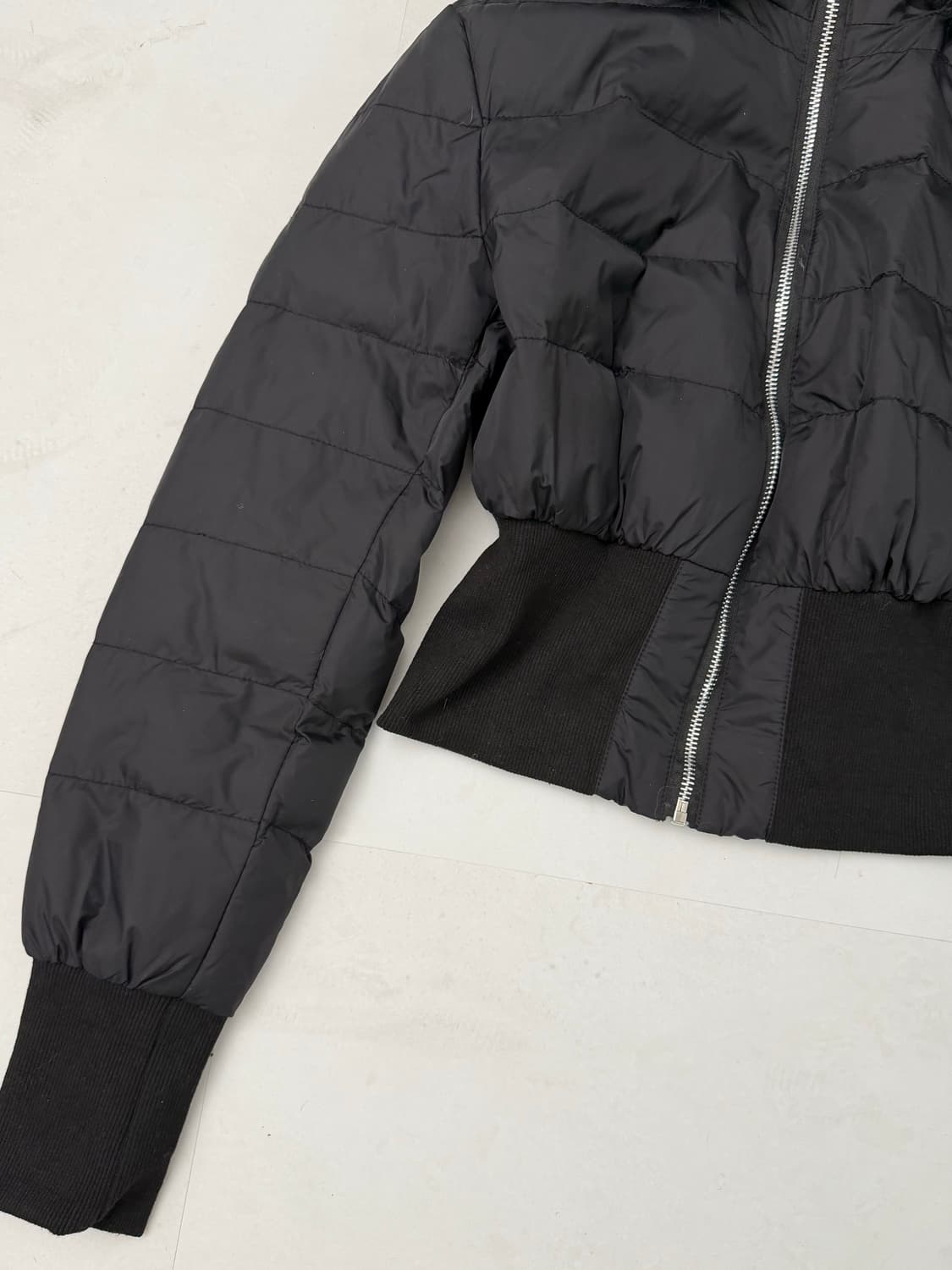 블랙 크롭 밴딩 패딩  상품이미지7