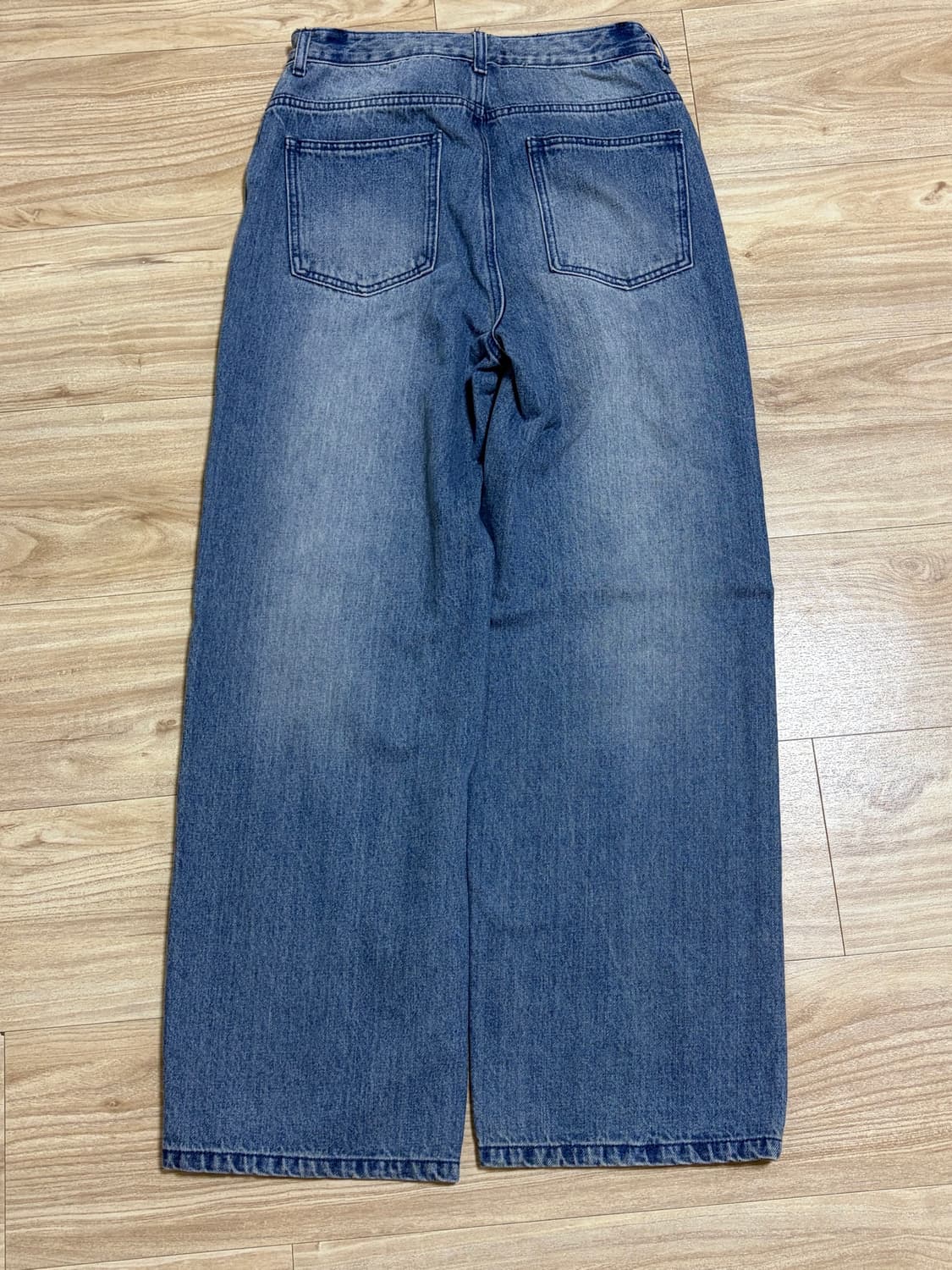 커브드 와이드 데님 팬츠 [BLUE] 상품이미지3