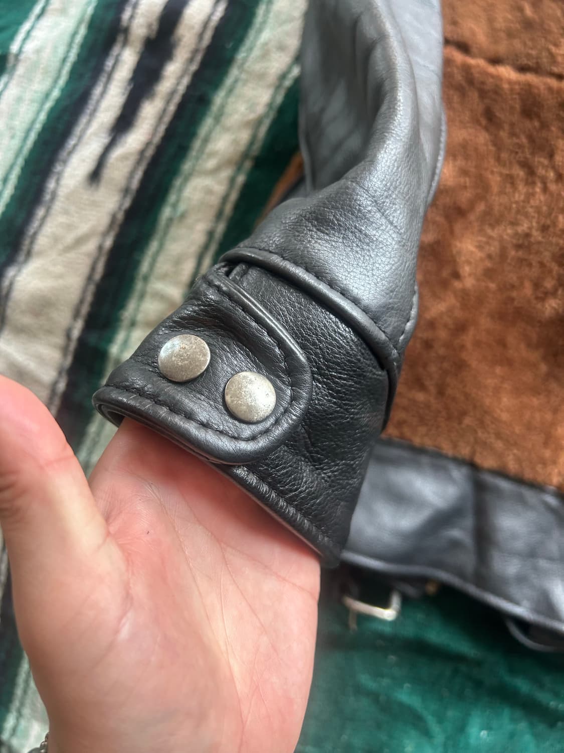 90’s  grizzly leather jacket 상품이미지7