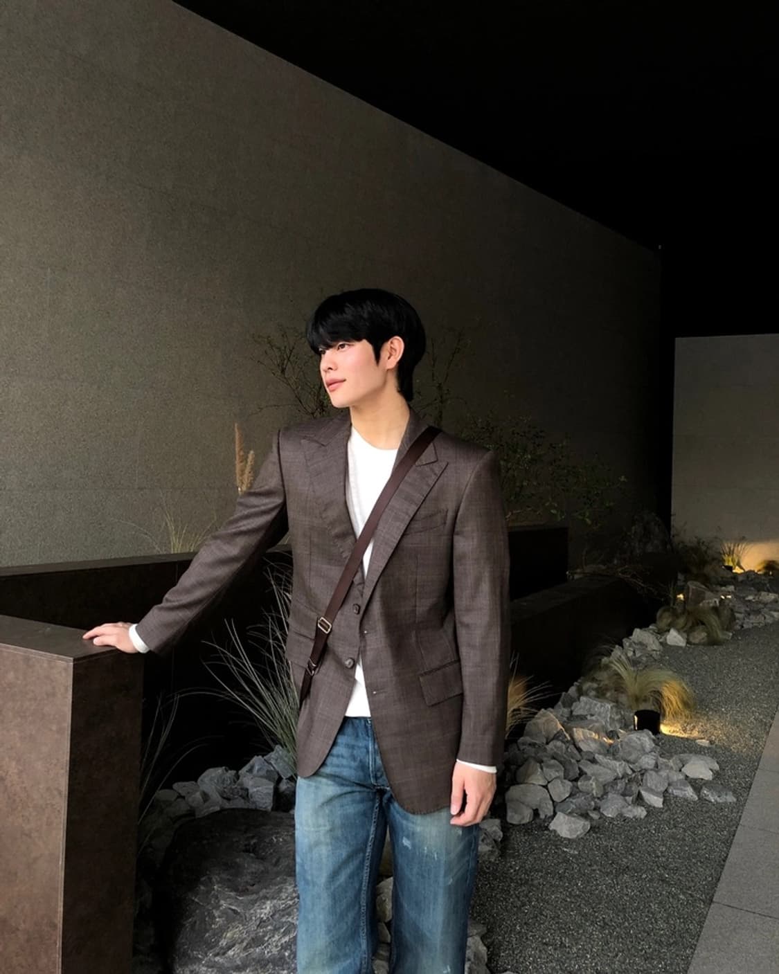 솔리드옴므 정품 블레이저 자켓 브라운 상품이미지1