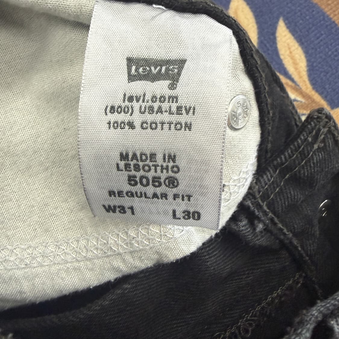 (31)10s 리바이스 Levis 블랙 데님팬츠 상품이미지5