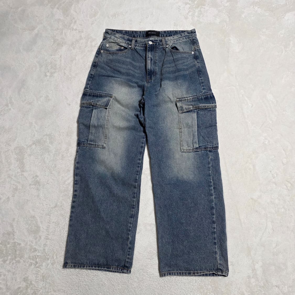 (L)더크로그 워싱 데님 카고 팬츠 상품이미지1