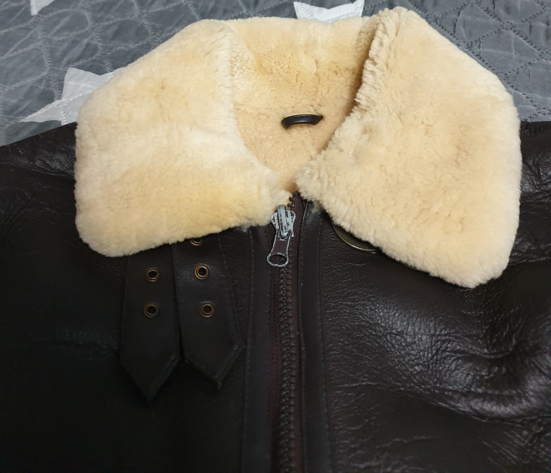 미군 오리지널 램스킨 B-3 무스탕 브라운 (M) 상품이미지2