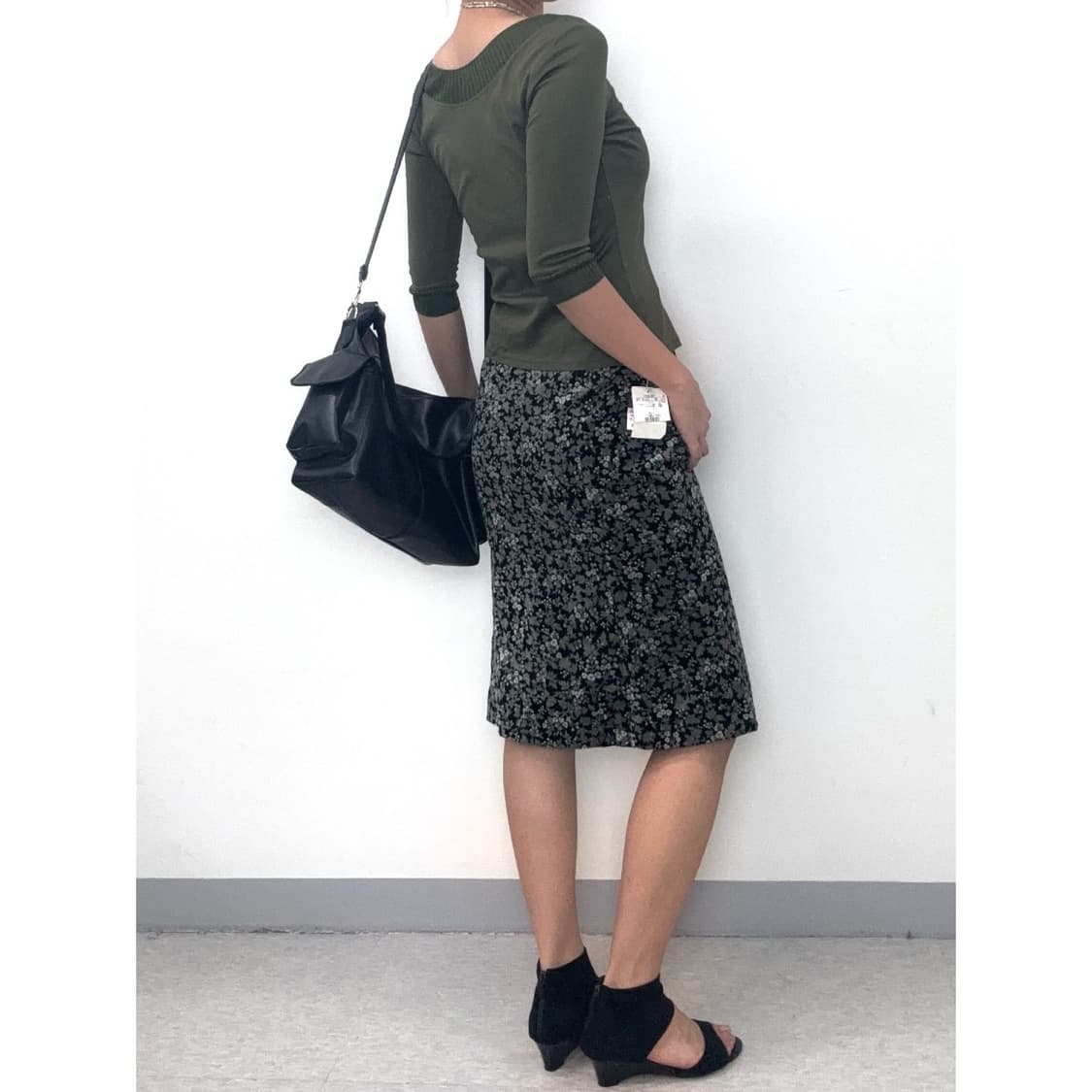 빈티지 카키 반팔 상품이미지4