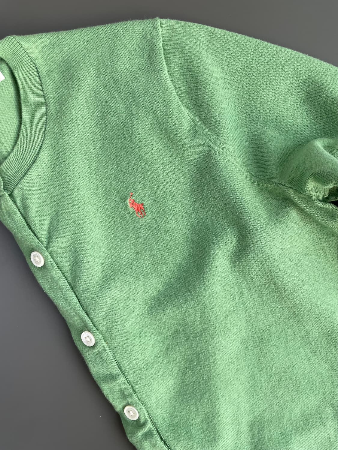 [S] 폴로 랄프로렌 자수로고 여성 코튼 블렌드 가디건 신형 QR 상품이미지5