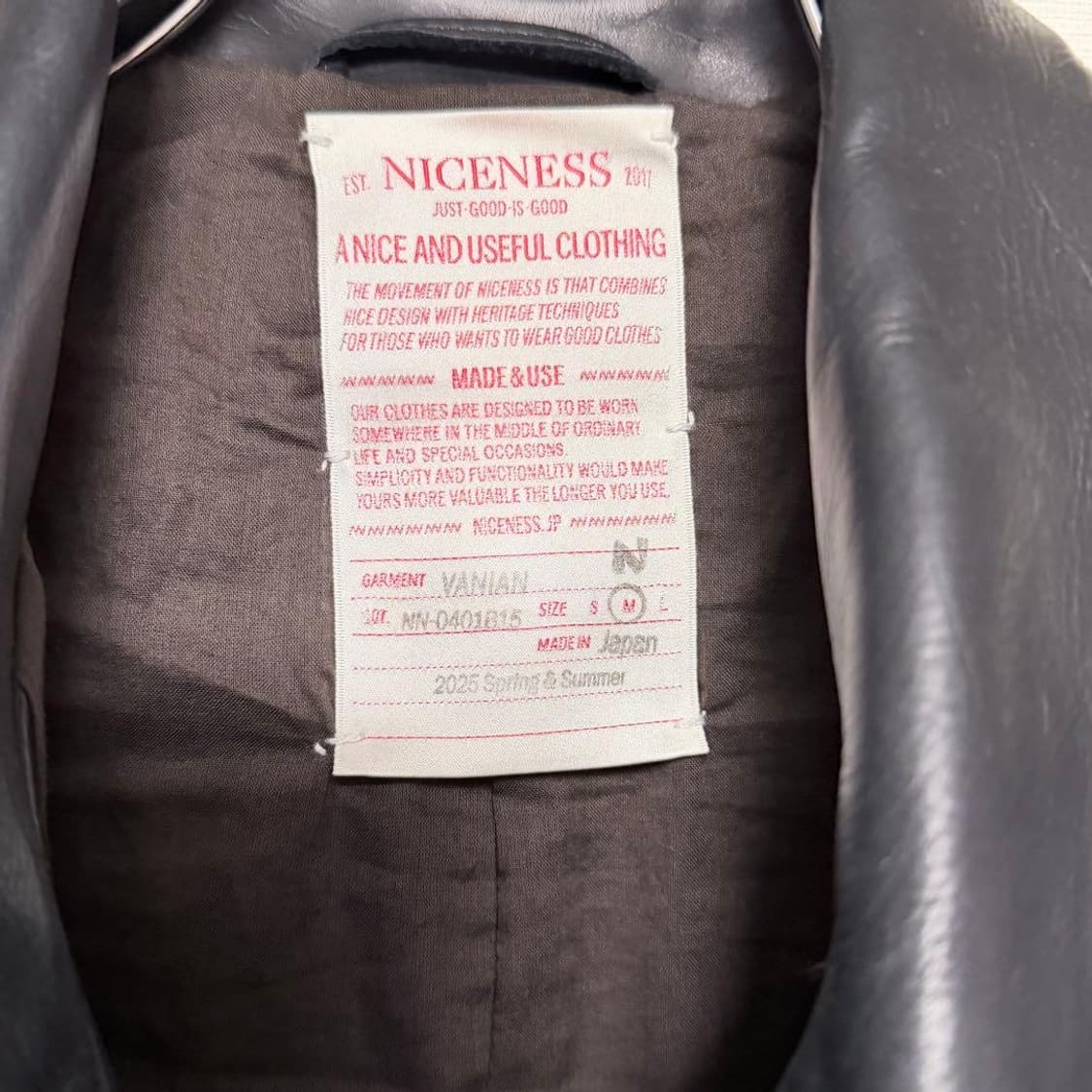 25ss VANIAN CALF LEATHER COVERALL 상품이미지4