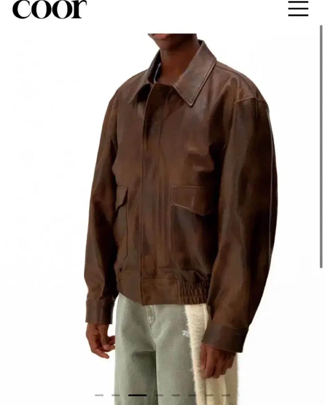 베지터블 레더 A-2 자켓 상품이미지4