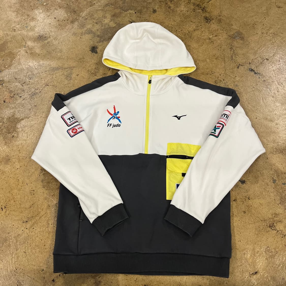 [정품/XL] 미즈노 ff judo 아노락 후드집업 화이트 블랙 b19 상품이미지2