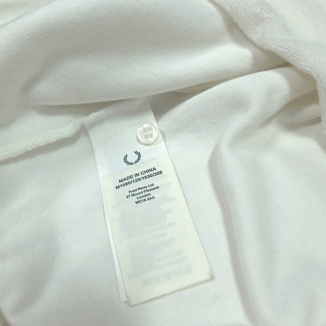 [S] 프레드페리 화이트 로렐 리스 테리 PK 반팔 카라티셔츠 상품이미지9