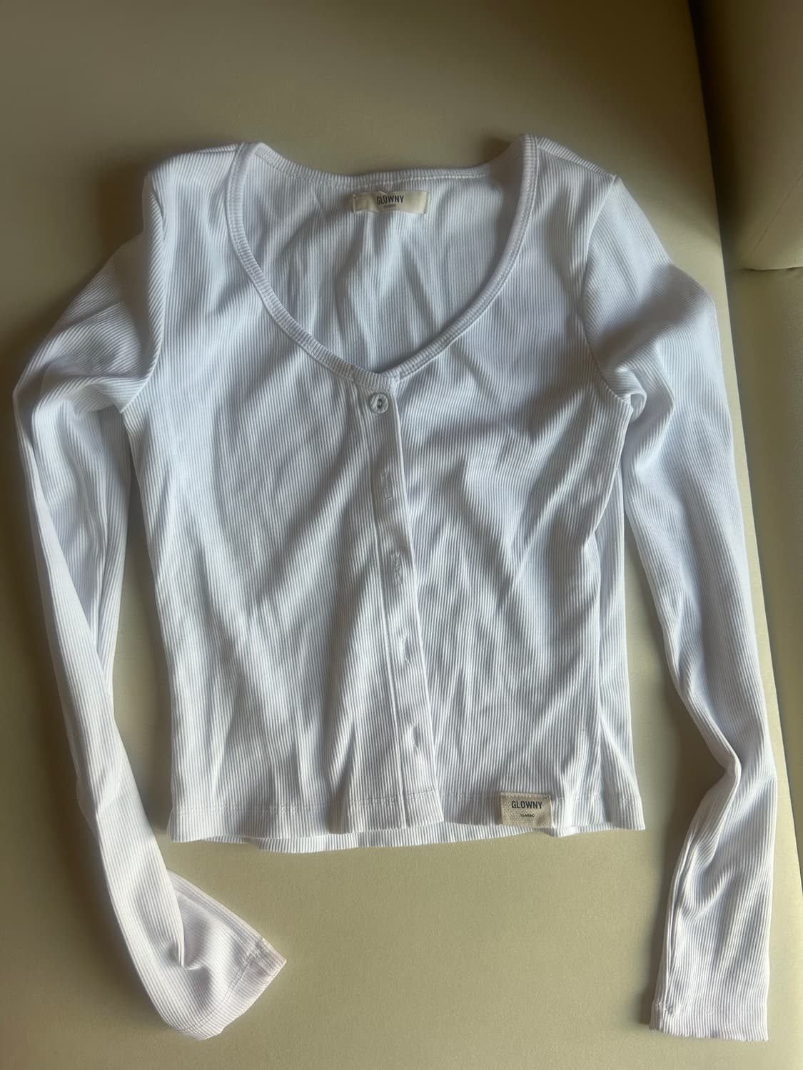 글로니 클래식 가디건 화이트 상품이미지1