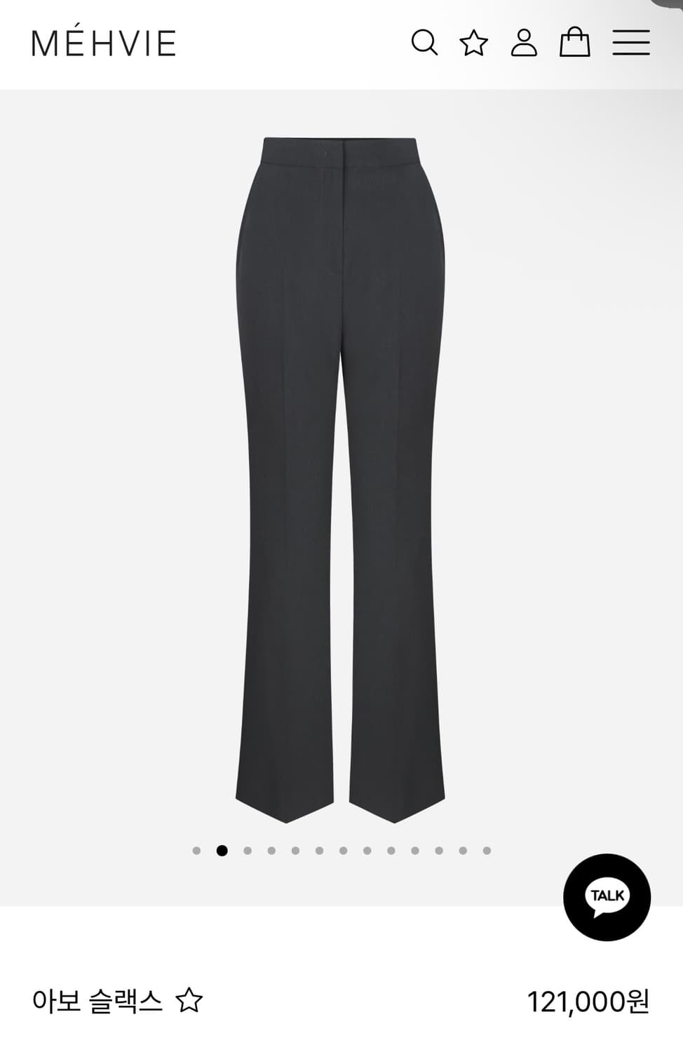 택달린새상품) 메비 MÉHVIE 블랙 부츠컷 슬랙스. 정가 12만원대.  상품이미지1
