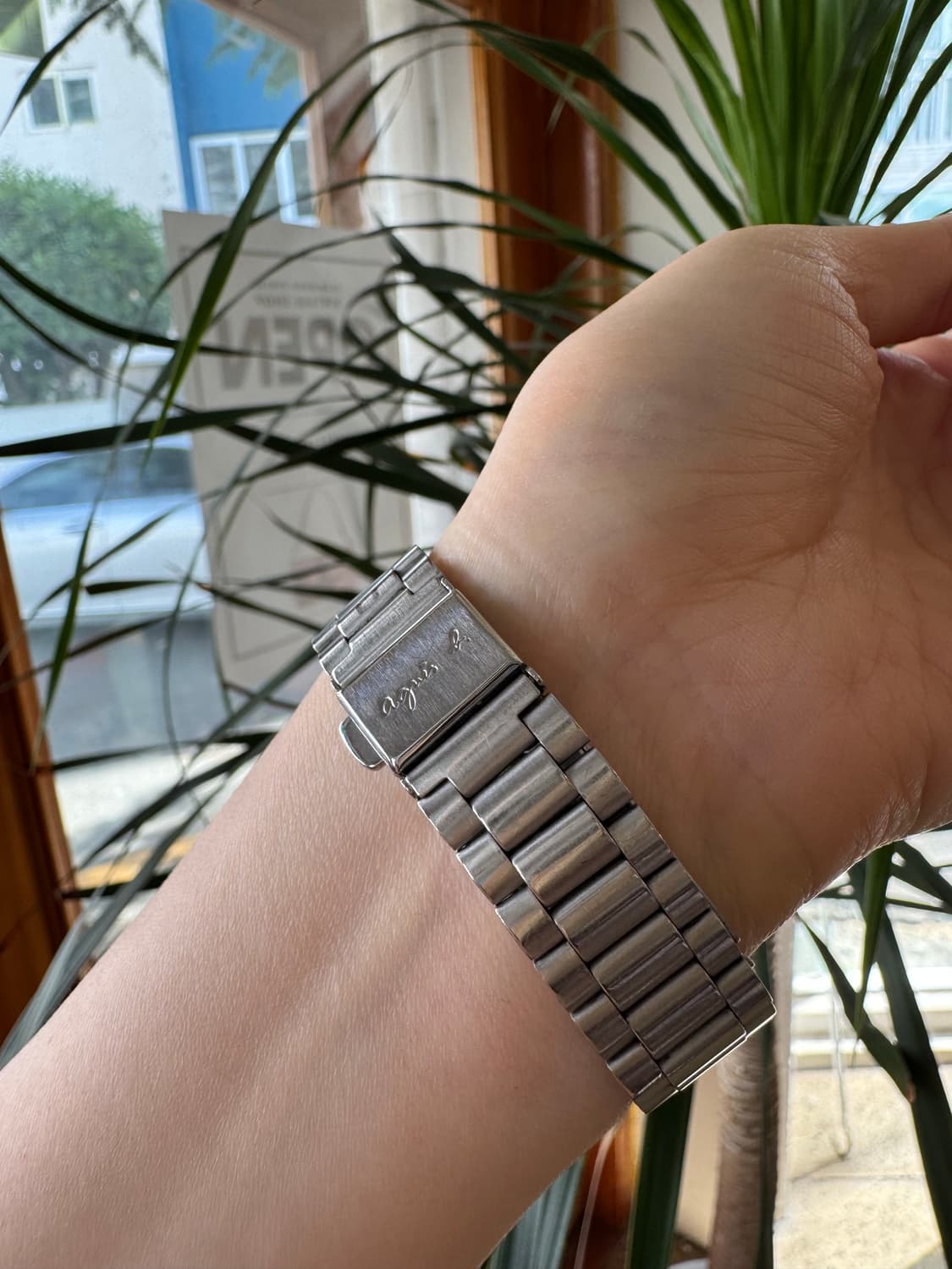 아네스베 agnes b.멀티펑션 블랙 다이얼 메탈 시계 상품이미지7