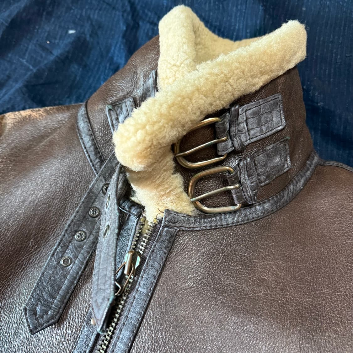 90‘s 재팬 타입 B-3 양가죽 플라이트 자켓 M 상품이미지4