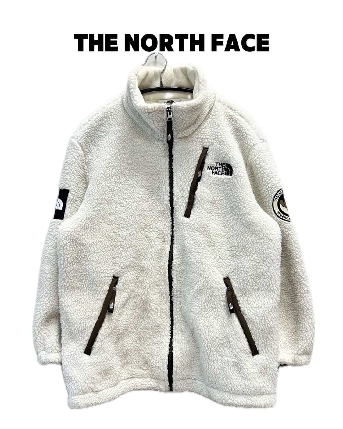 (95) 노스페이스 화이트라벨 양털 셰르파 자켓 아이보리/브라운 상품이미지1