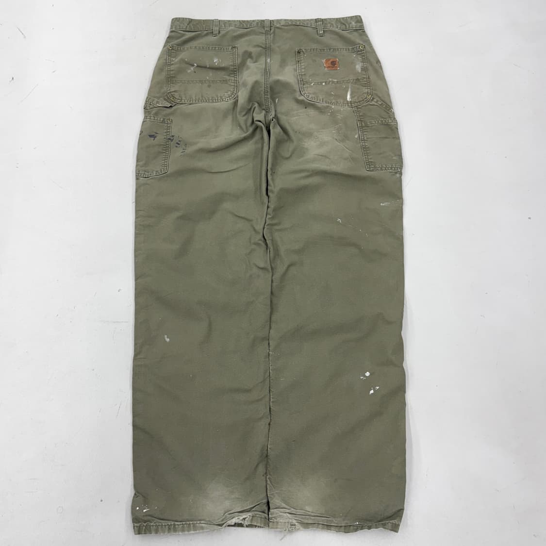 칼하트 OG 더블니 모스그린 카펜터 페이딩 와이드 워크팬츠 상품이미지3