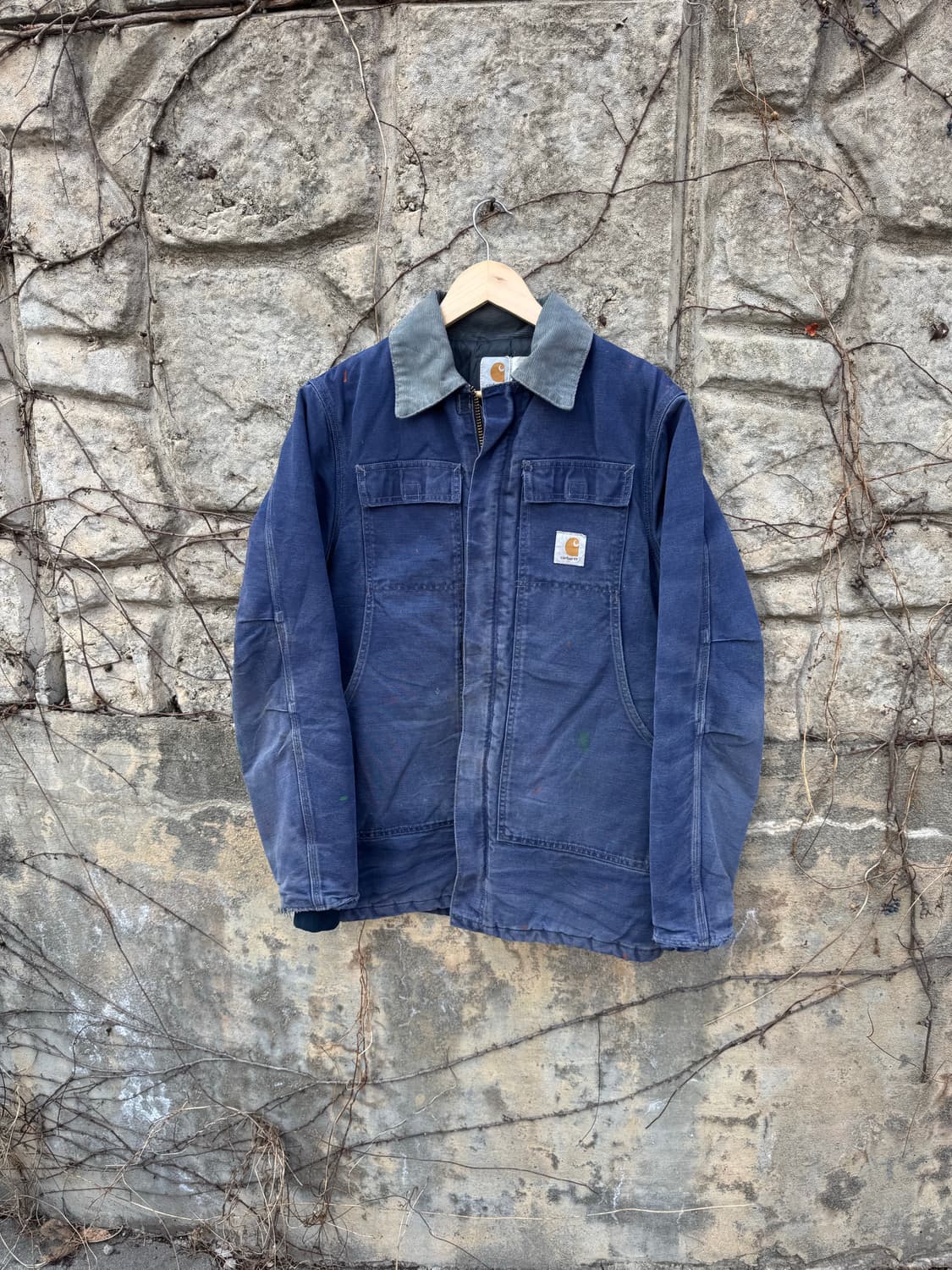 90s 칼하트 빈티지 네이비 페이딩 트레디셔널 워크 초어 자켓 상품이미지1