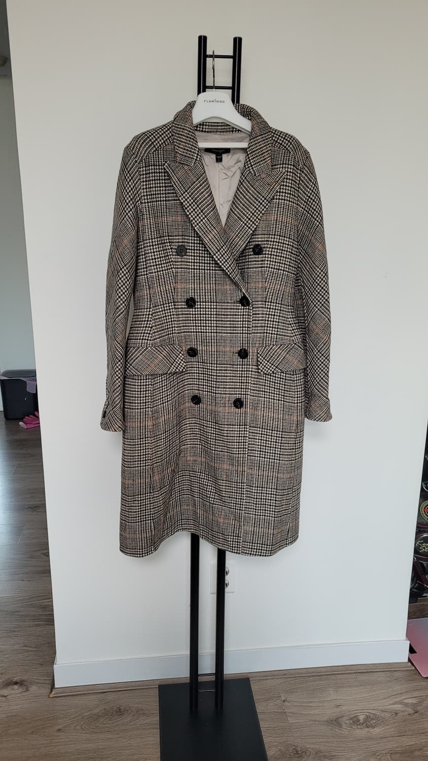 버버리  여성  울 체크 더블코트- 66사이즈 상품이미지2