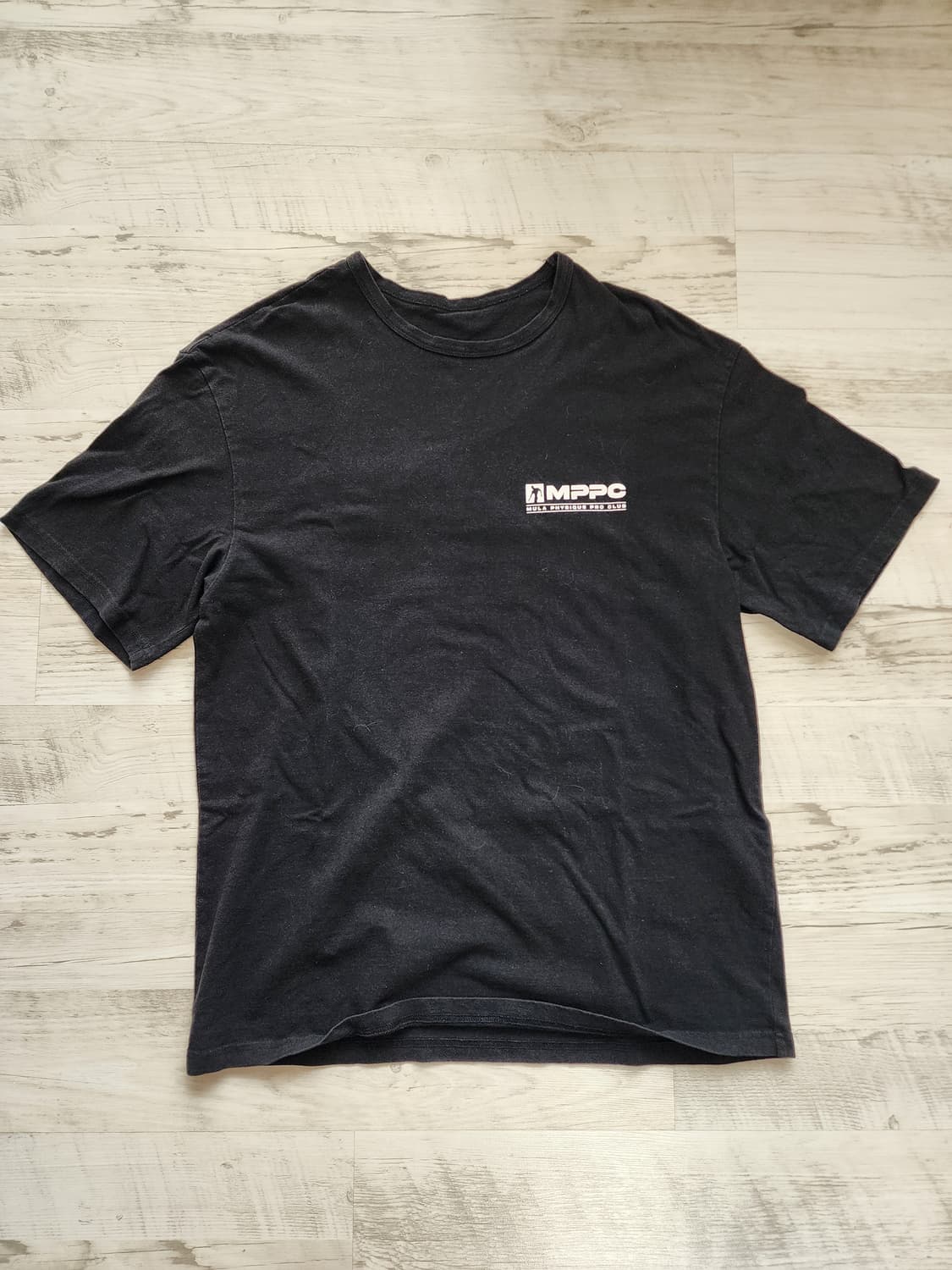 MULAWEAR 뮬라웨어 블랙 반팔 라운드 티셔츠. XL(100~105) 상품이미지1