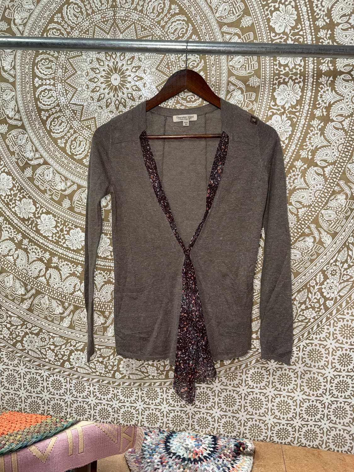 써스데이아일랜드 여성 플라워패턴 가디건 상품이미지3