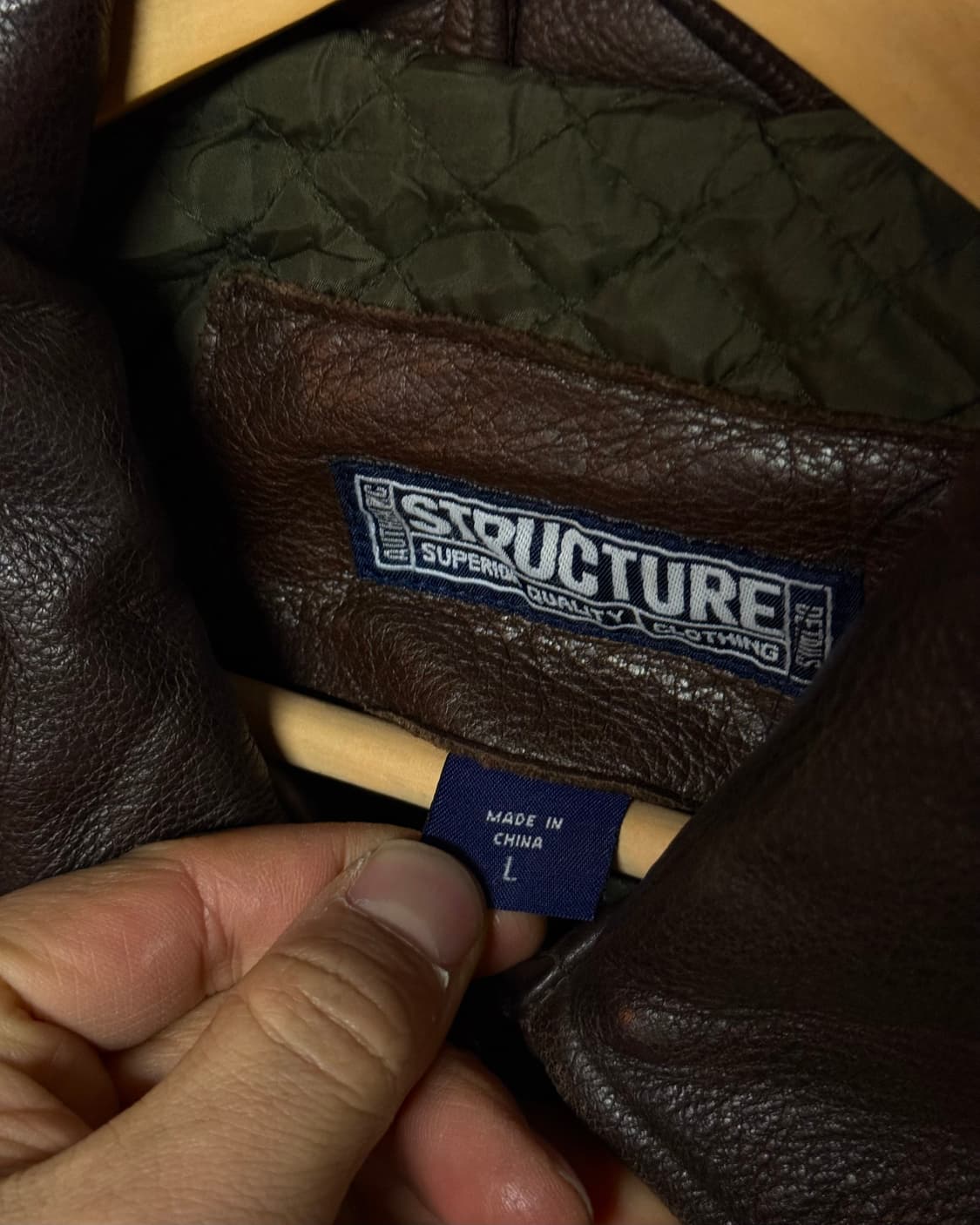 00‘s Structure 레더 봄버 자켓 L 상품이미지5