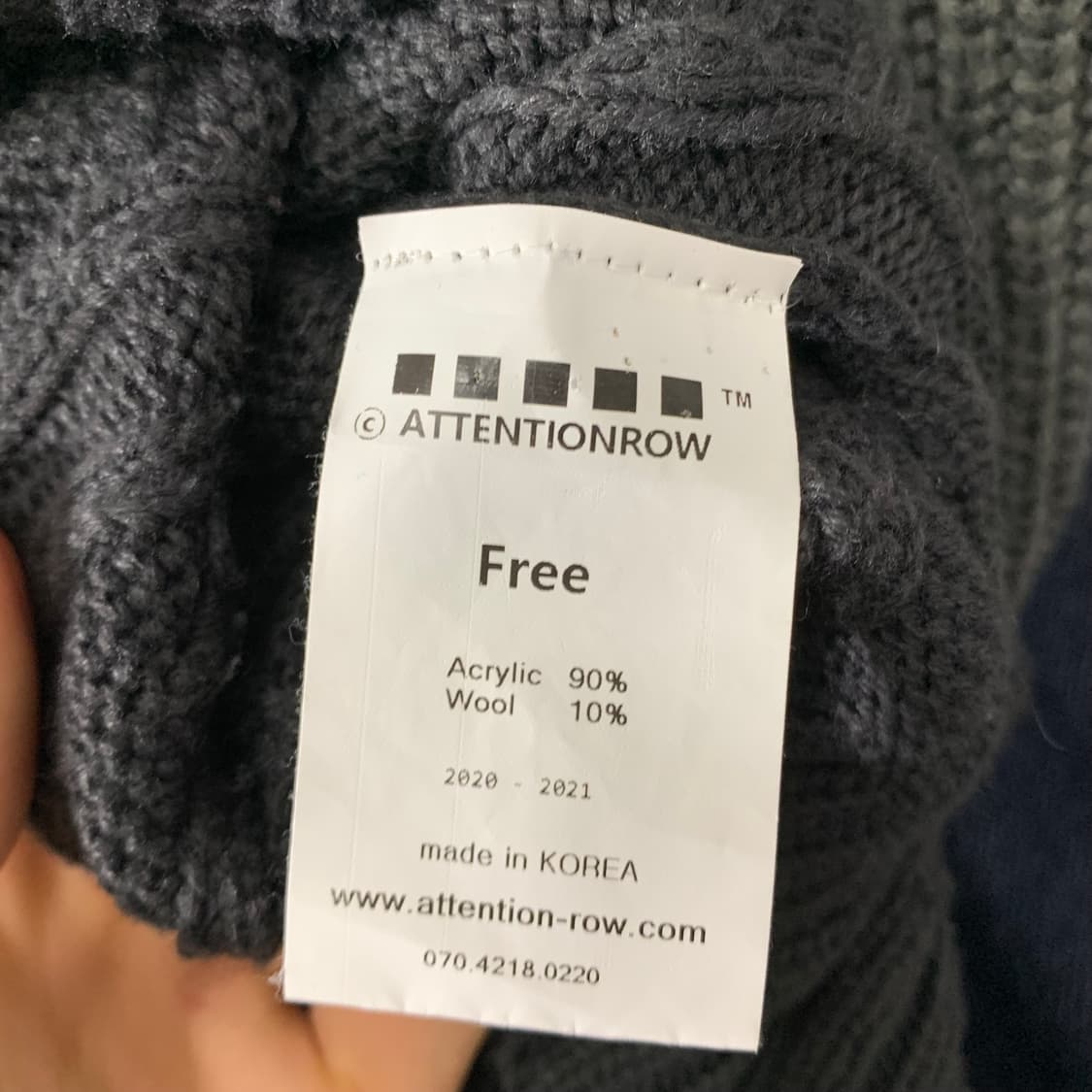 어텐션로우 언발란스 니트 상품이미지5