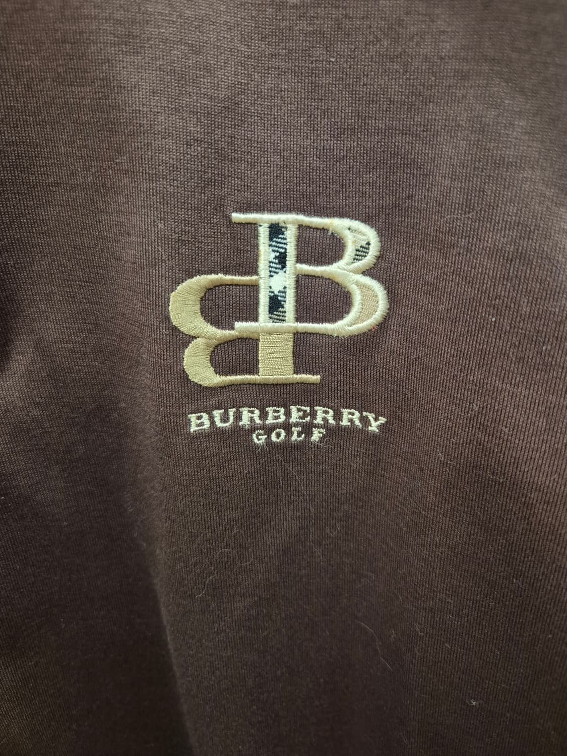 버버리 골프 남성 브라운 반집업 니트 라지 상품이미지4