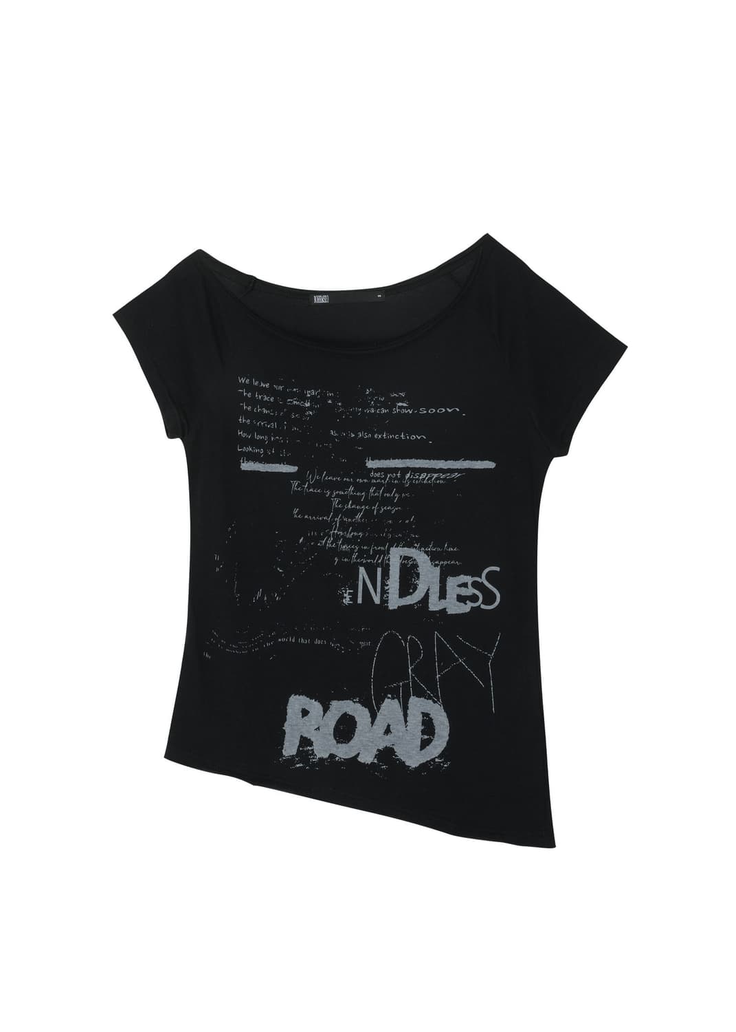 보헤미안 서울 펑키 스쿱넥 티 블랙 상품이미지2