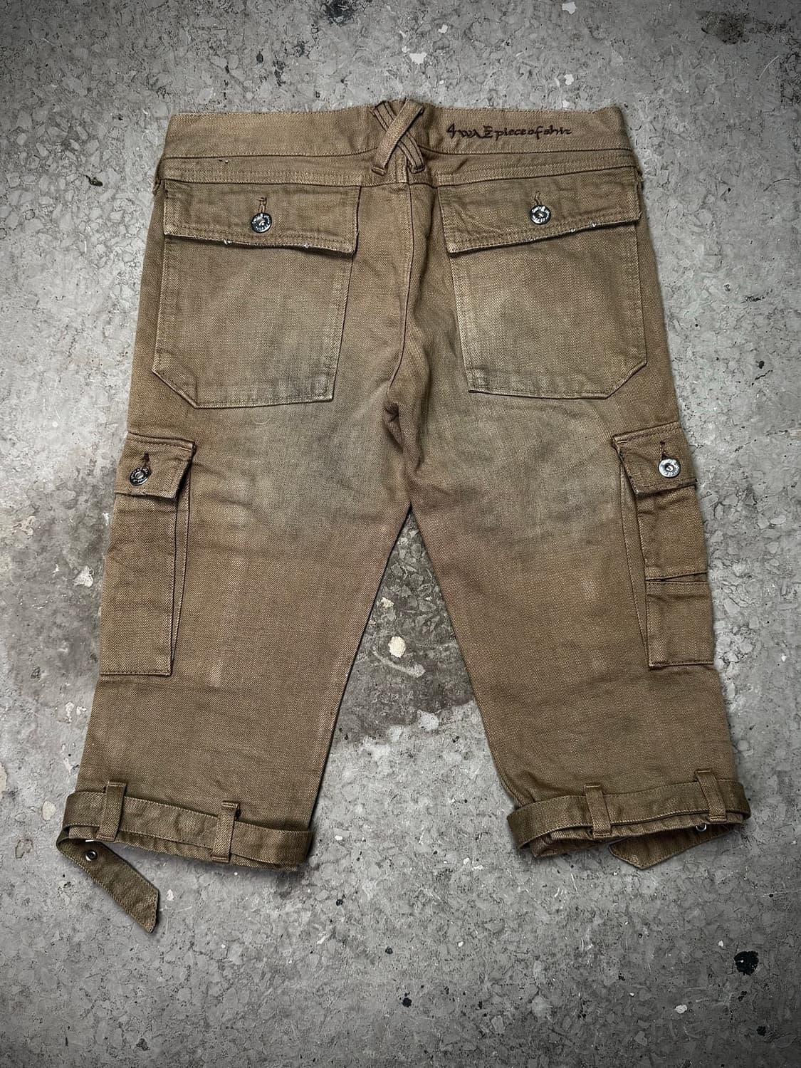 Sand Beige Belted Cargo Shorts 상품이미지5